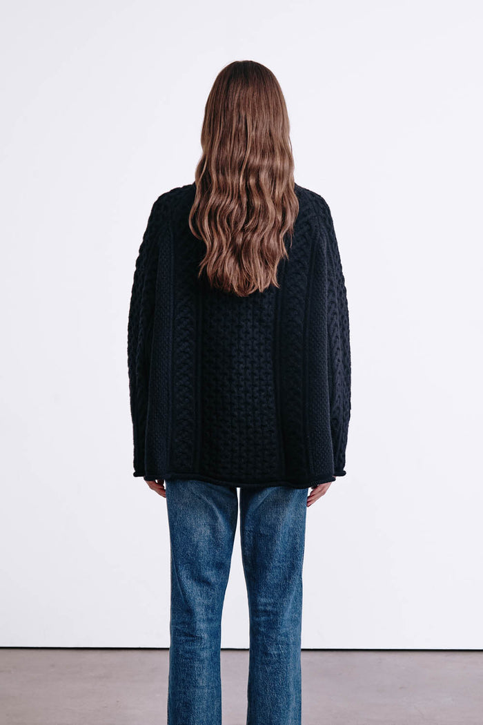 Chan Luu Elin Fisherman Sweater Black RTW
