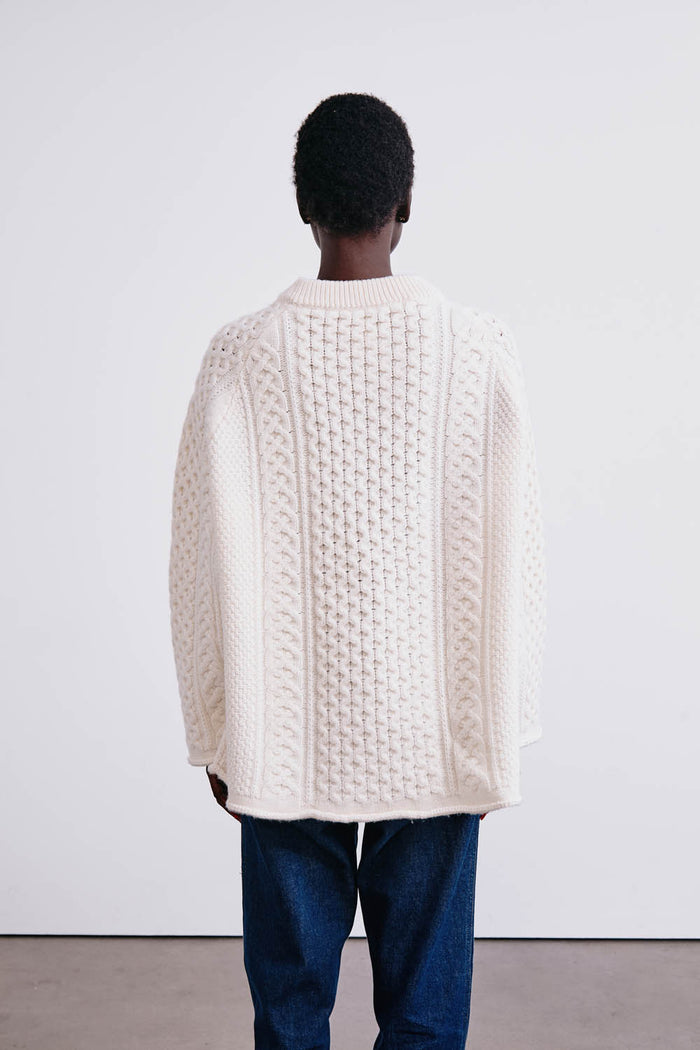 Chan Luu Elin Fisherman Sweater Pearl RTW