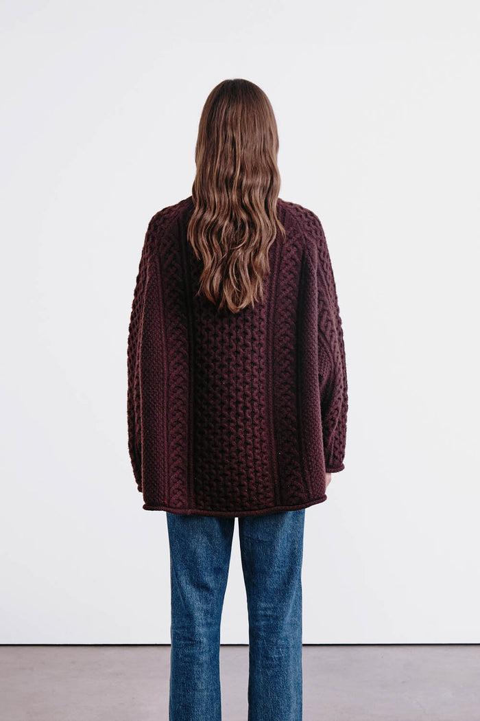 Chan Luu Elin Fisherman Sweater Wine RTW