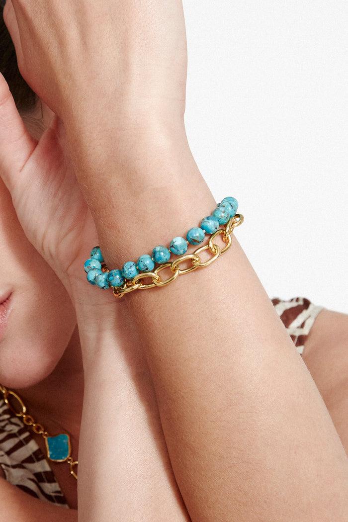 Chan Luu Esme Chain Bracelet Turquoise Bracelets