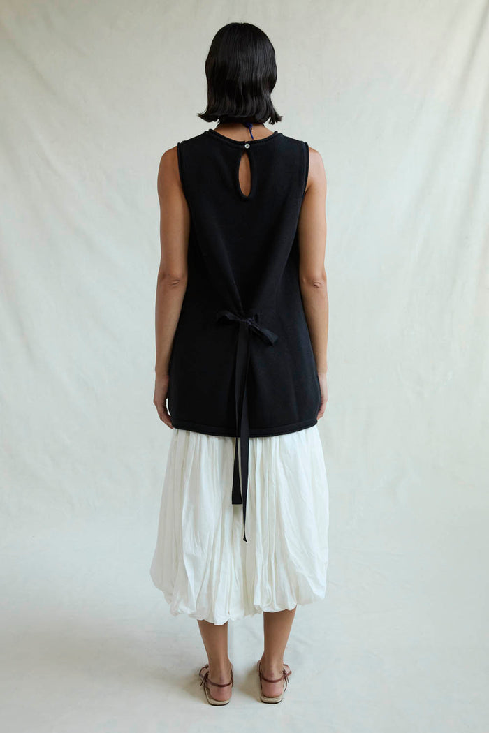 Chan Luu Exaggerated Knit Tank Black RTW