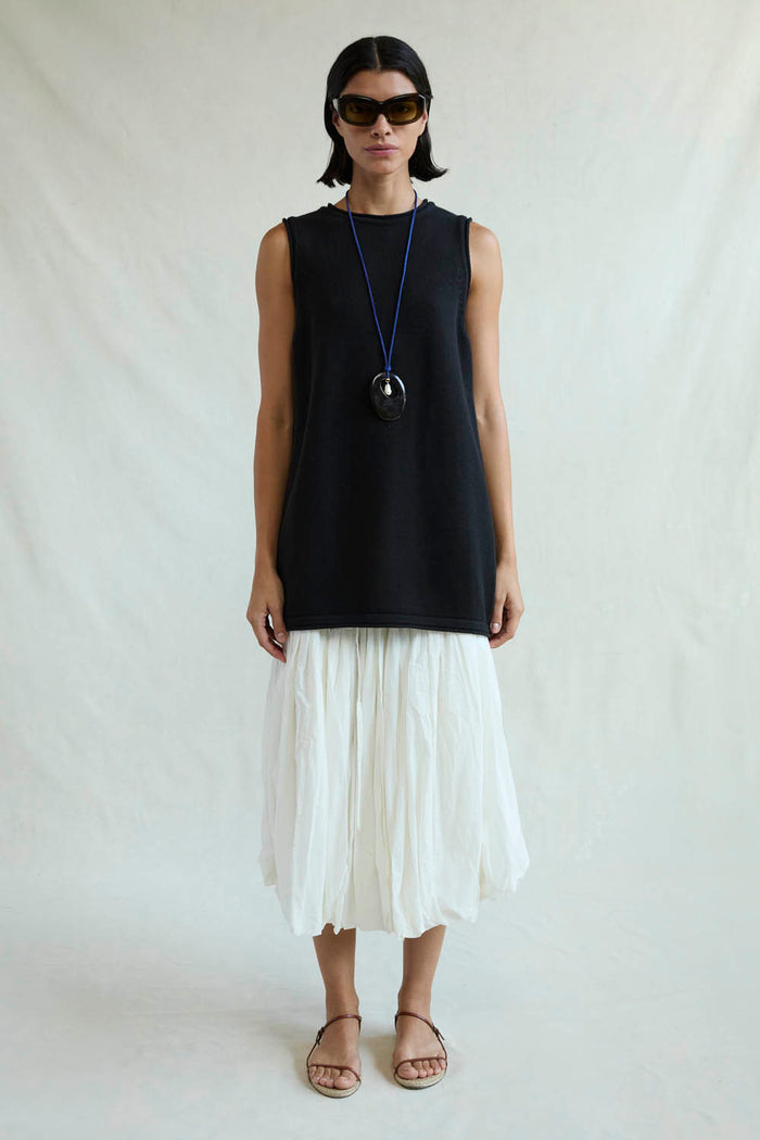 chan luu Exaggerated Knit Tank Black RTW