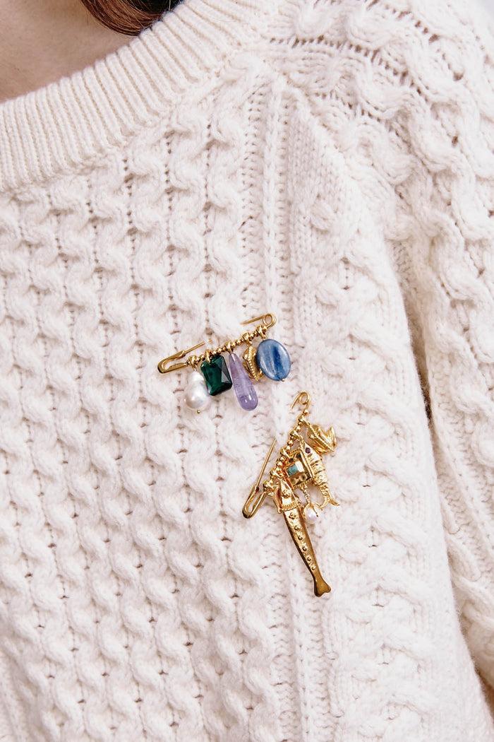 Chan Luu Fish Brooch Yellow Gold Brooches