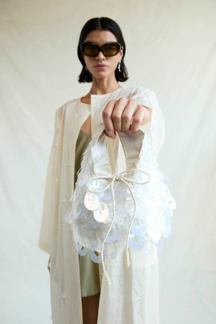 Chan Luu Fishscale Sequin Bag Clear Accessories