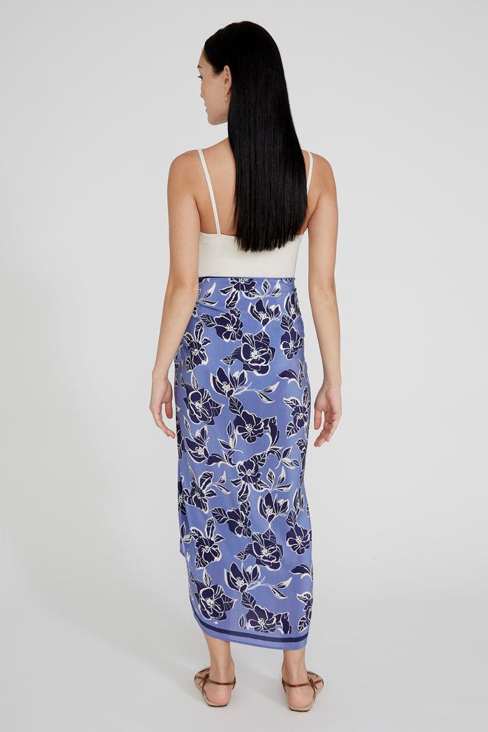 Chan Luu Floral Silk Sarong Jacaranda RTW