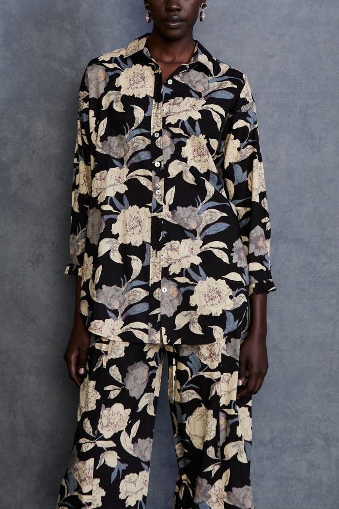 Chan Luu Freesia Printed Set Black RTW