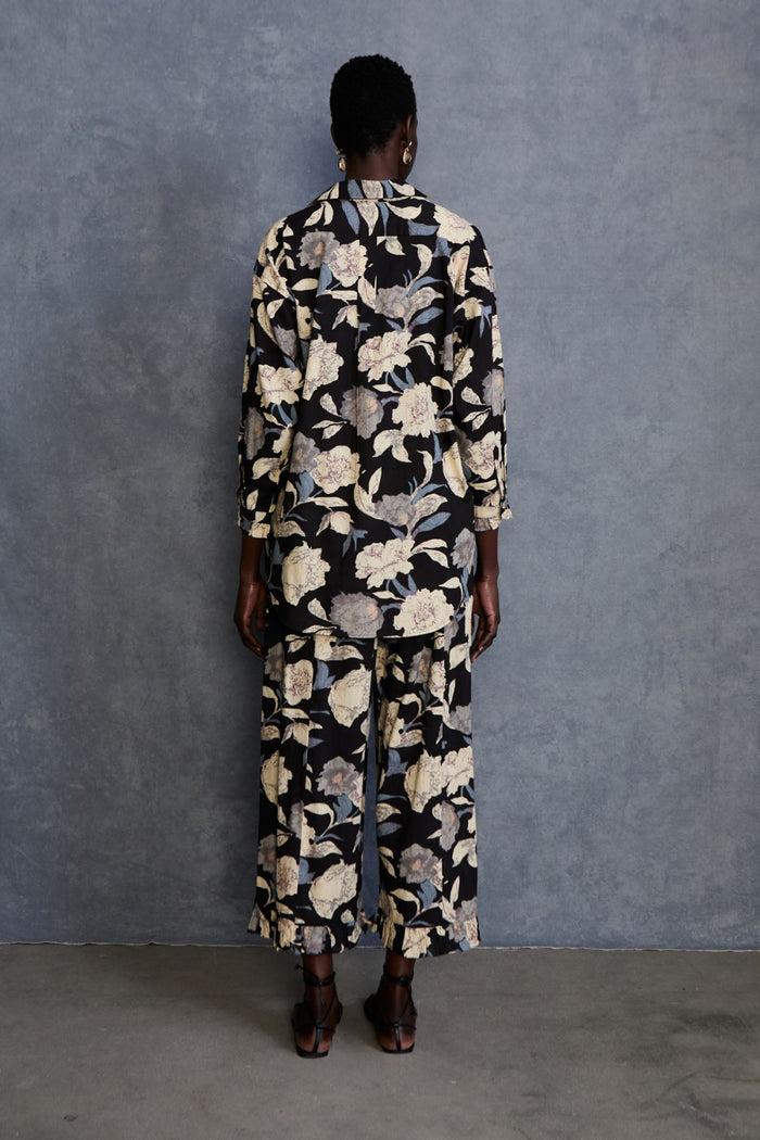 Chan Luu Freesia Printed Set Black RTW