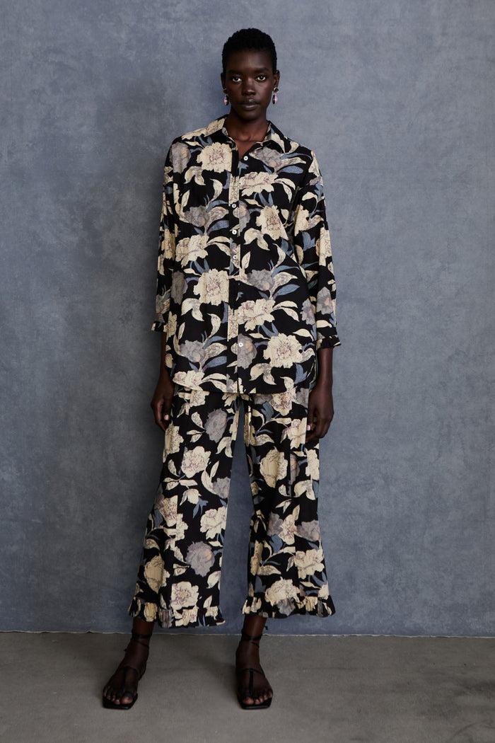 chan luu Freesia Printed Set Black RTW