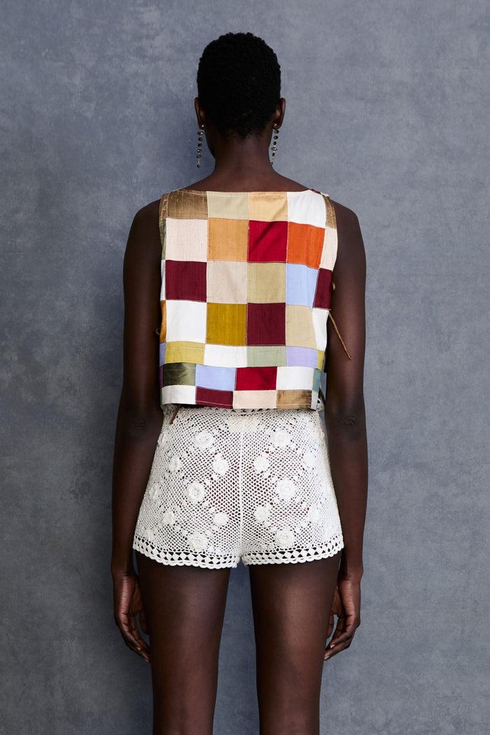 Chan Luu Gigi Silk Tank Top Patchwork RTW