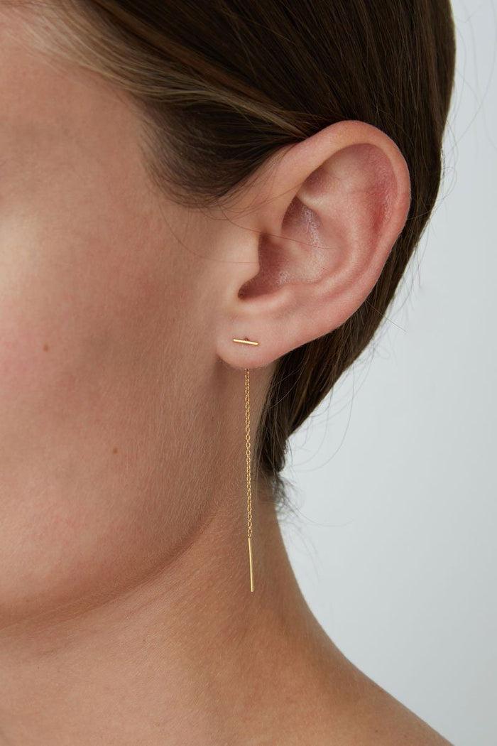 Chan Luu Gold Bar Chain Thread Earrings Earrings