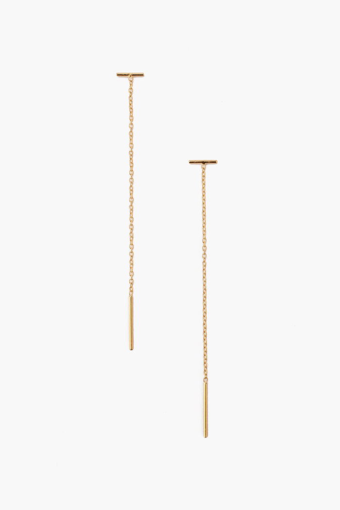 chan luu Gold Bar Chain Thread Earrings Earrings