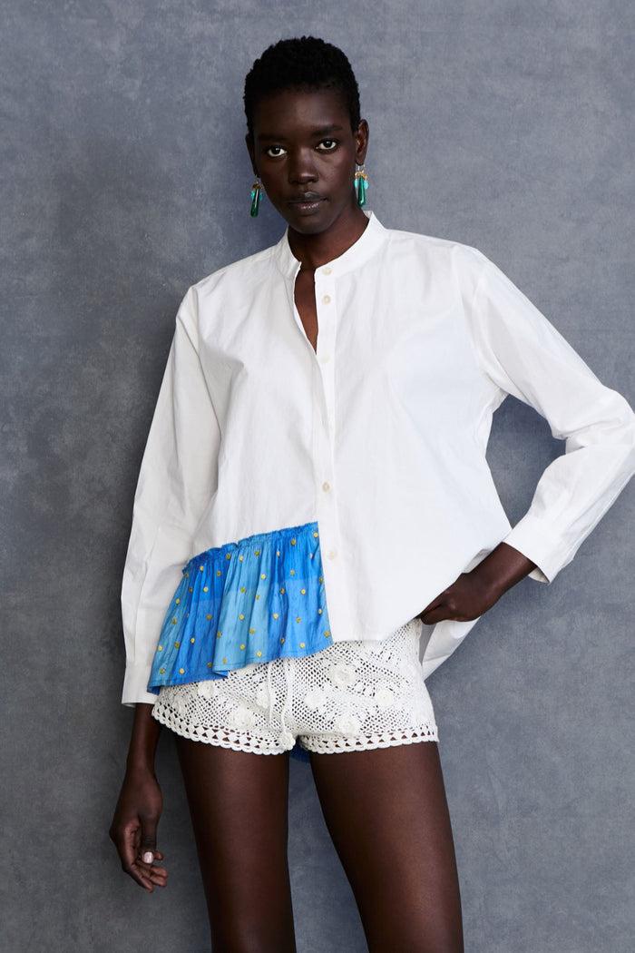 Chan Luu Harriet Swing Blouse Blue Check RTW