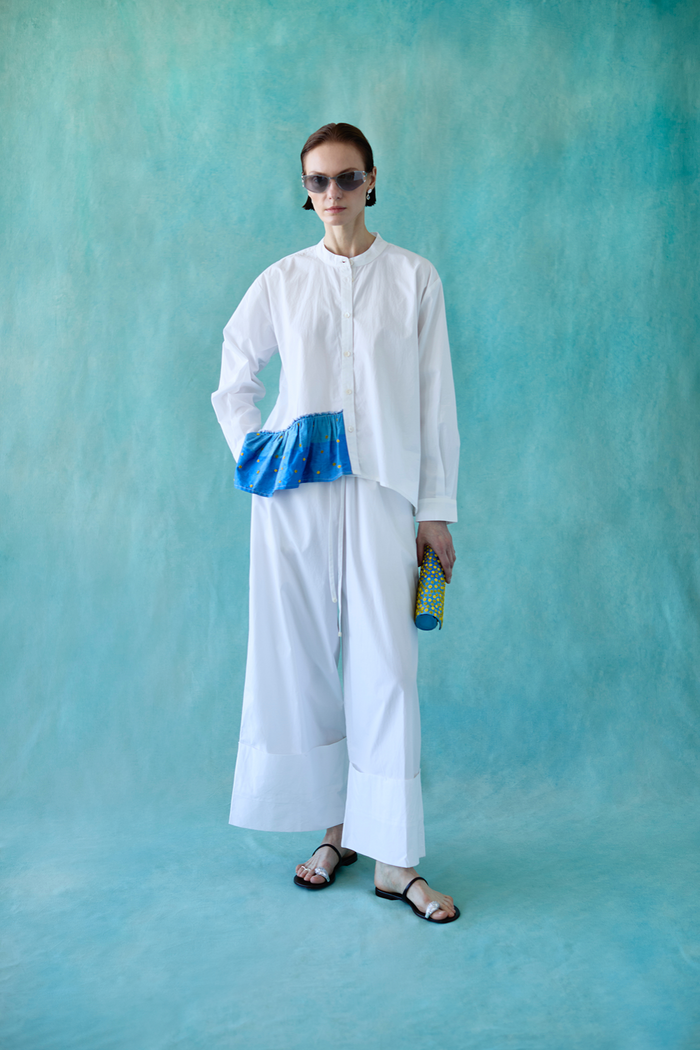 Chan Luu Harriet Swing Blouse Blue Check RTW