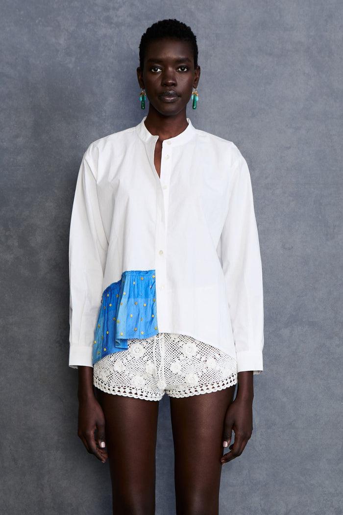 chan luu Harriet Swing Blouse Blue Check RTW