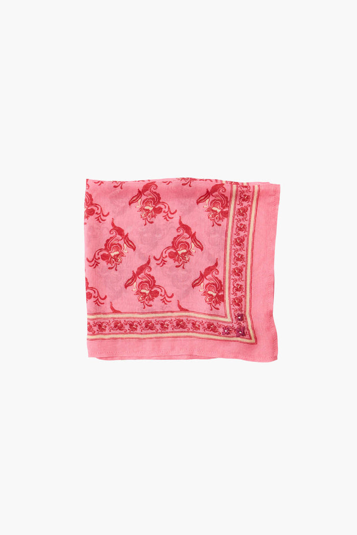 chan luu Hibiscus Floral Bandana Pink Accessories