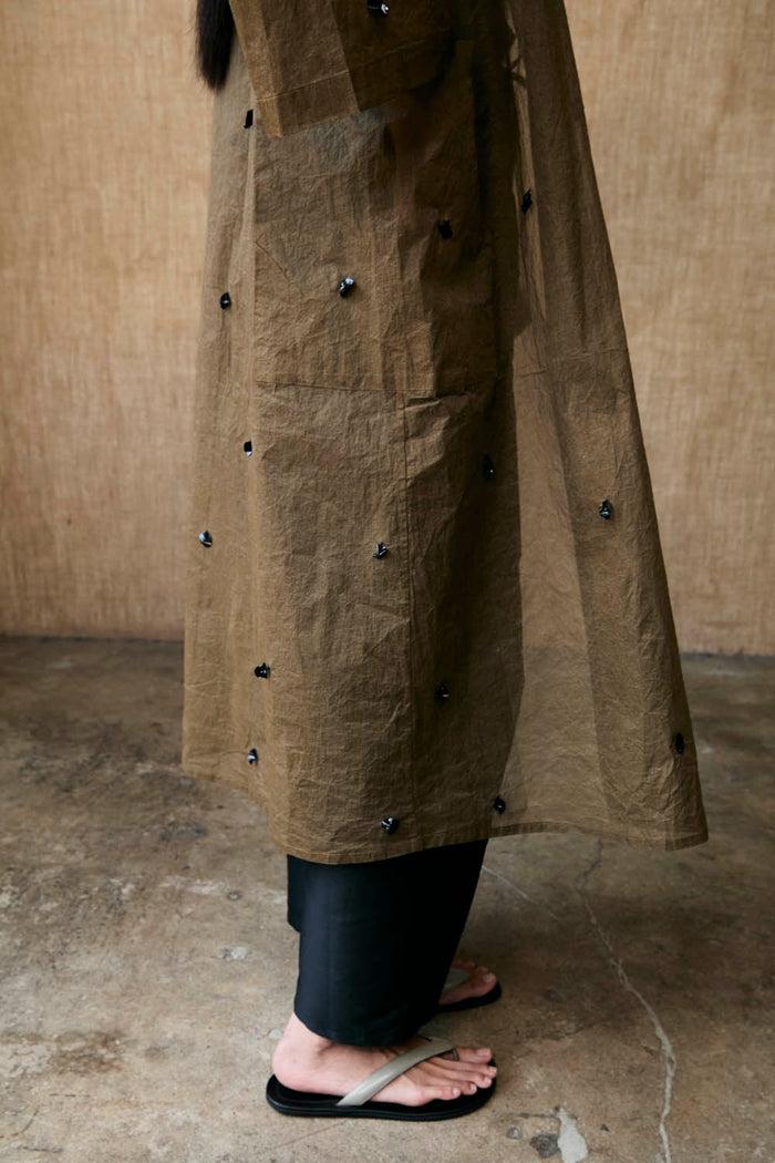 Chan Luu Inez Sequin Paper Trench Olive RTW