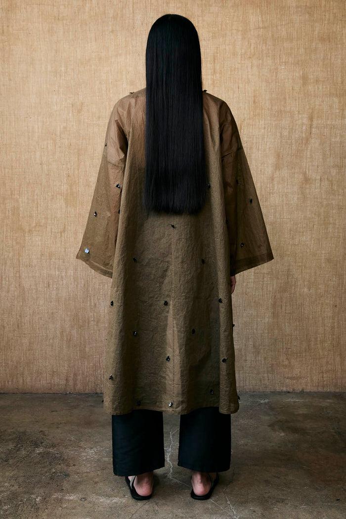 Chan Luu Inez Sequin Paper Trench Olive RTW