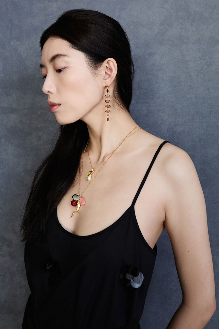Chan Luu Isadora Earrings Smoky Quartz Earrings
