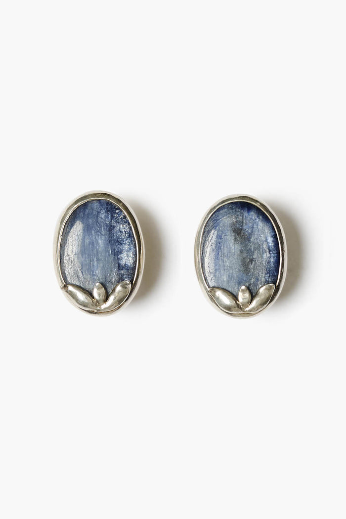 chan luu Juniper Clip-On Earrings Kyanite Earrings
