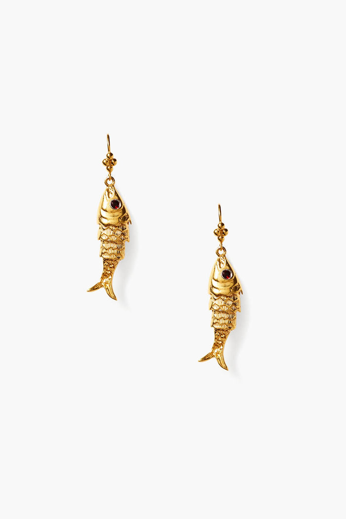 chan luu Koi Earrings Garnet Earrings