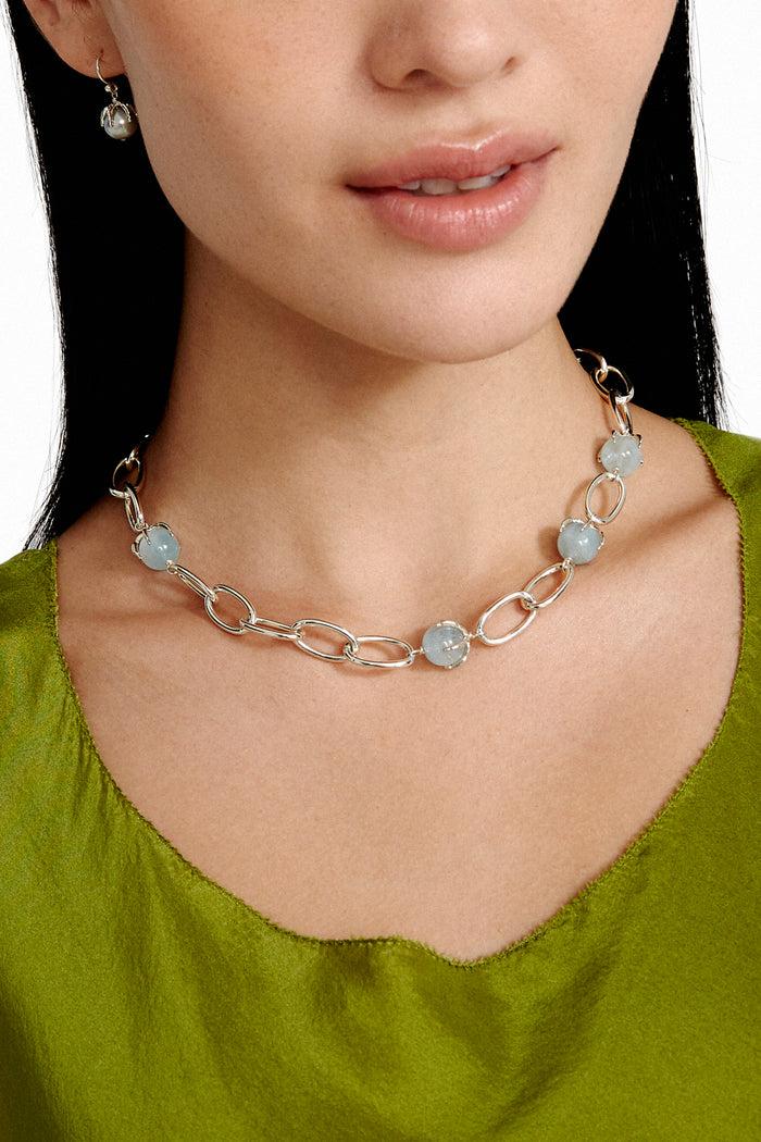 Chan Luu Lark Chain Necklace Aquamarine Necklaces