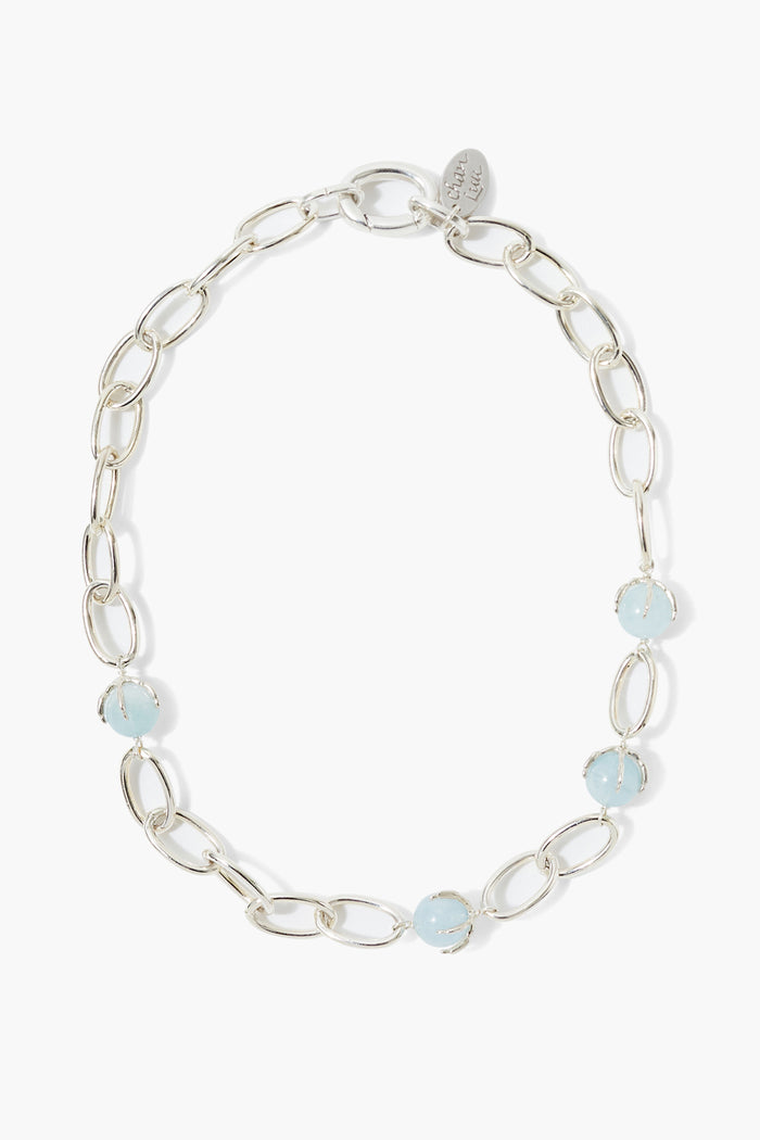 chan luu Lark Chain Necklace Aquamarine Necklaces