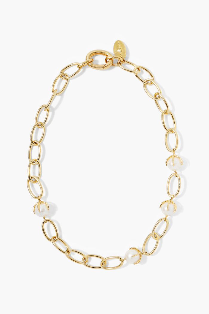 chan luu Lark Chain Necklace White Pearl Necklaces