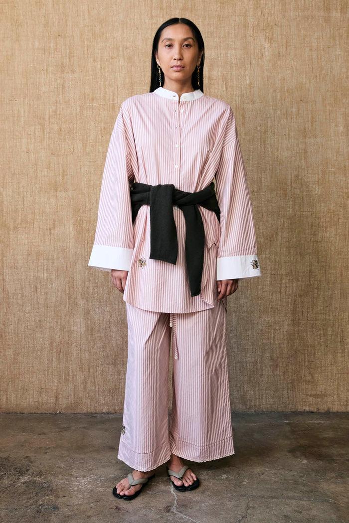 chan luu Lita Blouse Pink Stripe RTW