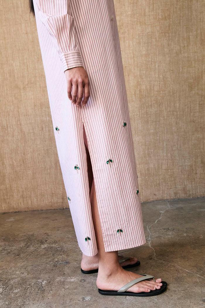 Chan Luu Lita Shirt Dress Pink Stripe RTW