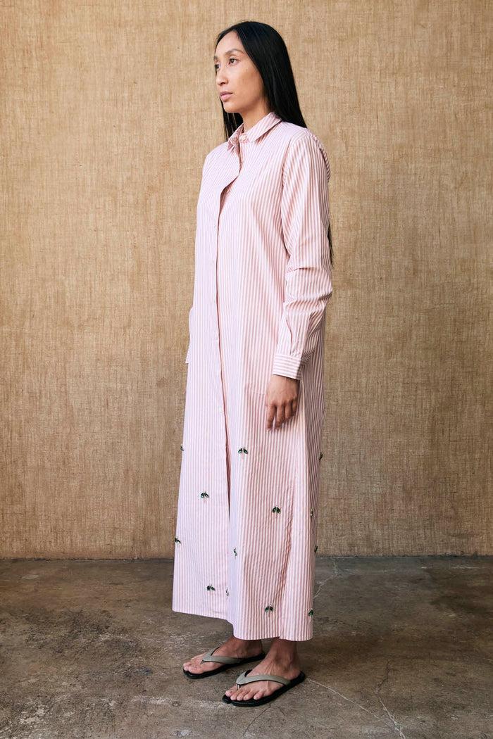 Chan Luu Lita Shirt Dress Pink Stripe RTW