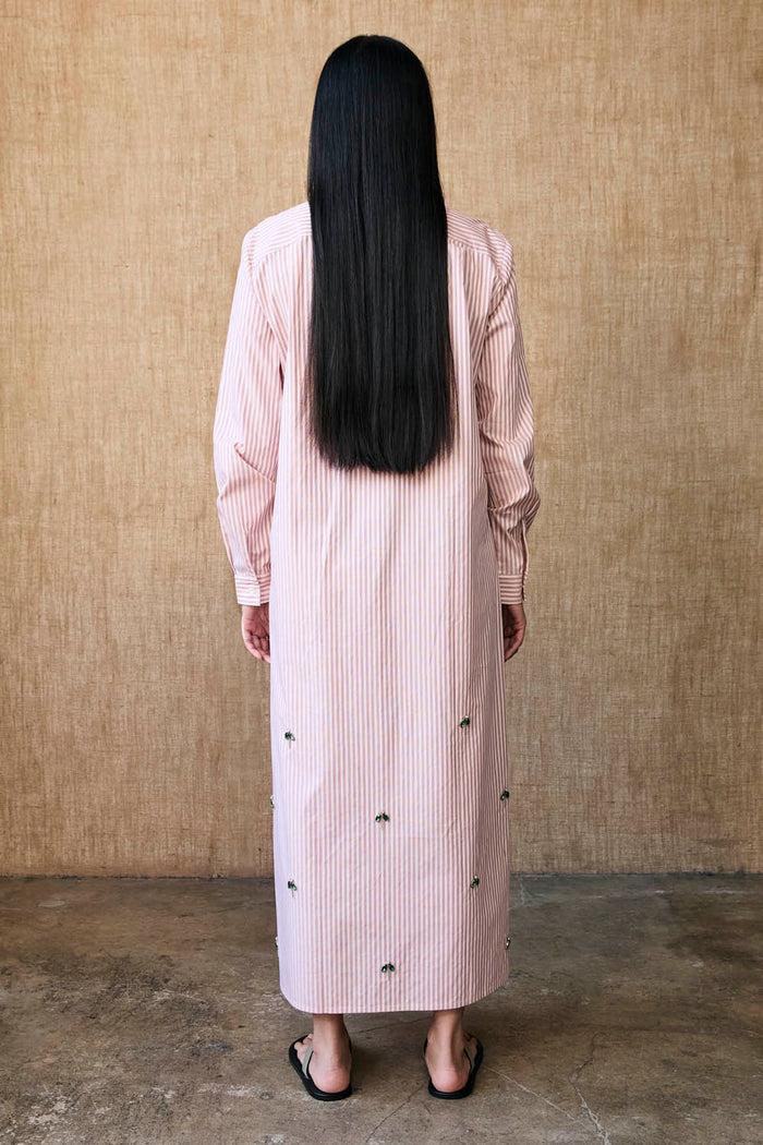 Chan Luu Lita Shirt Dress Pink Stripe RTW