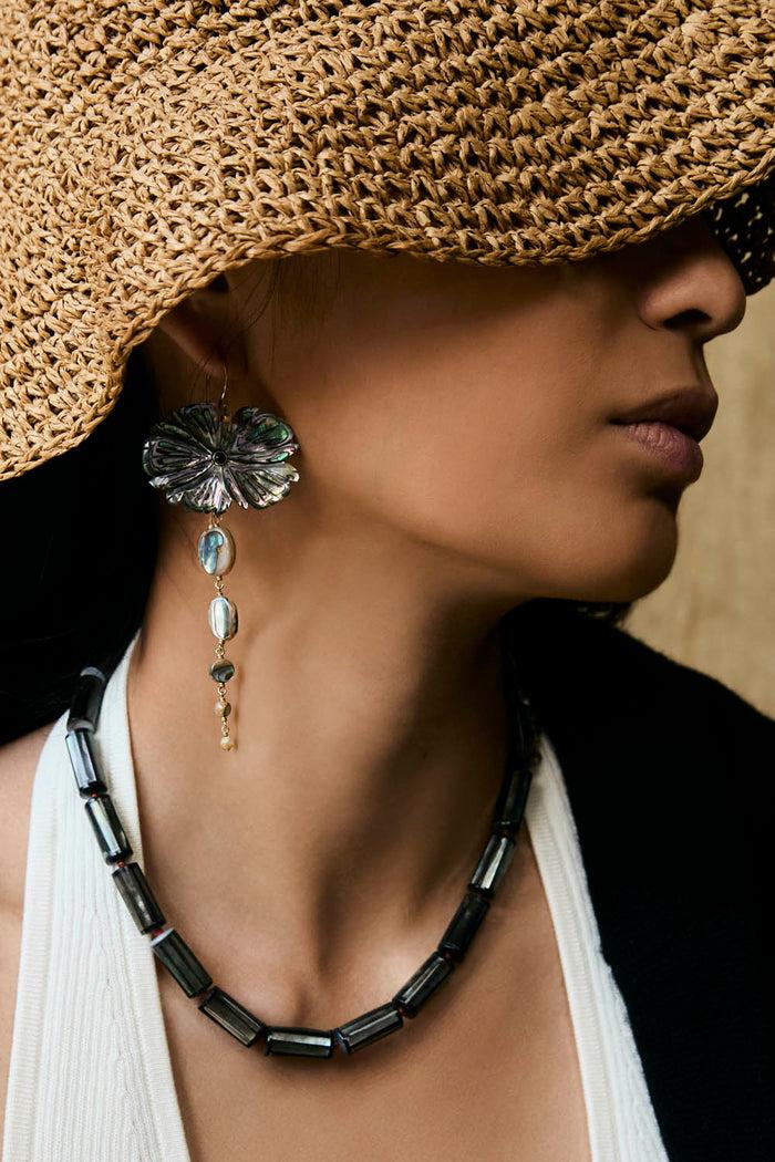 Chan Luu Magnolia Drop Earrings Abalone Earrings