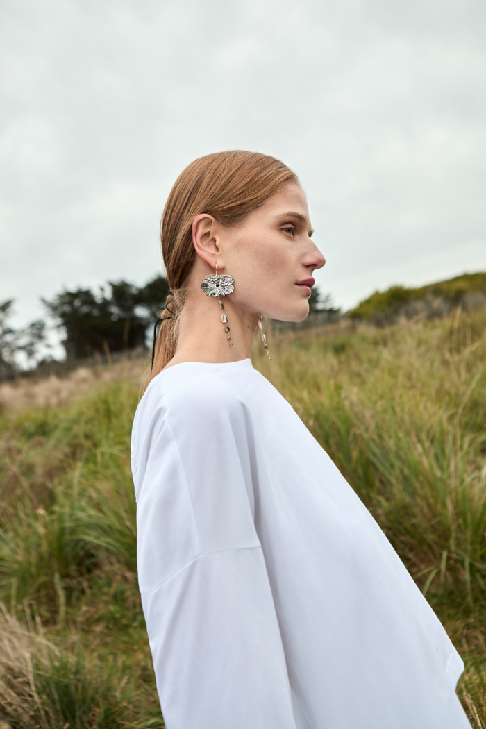 Chan Luu Magnolia Drop Earrings Abalone Earrings