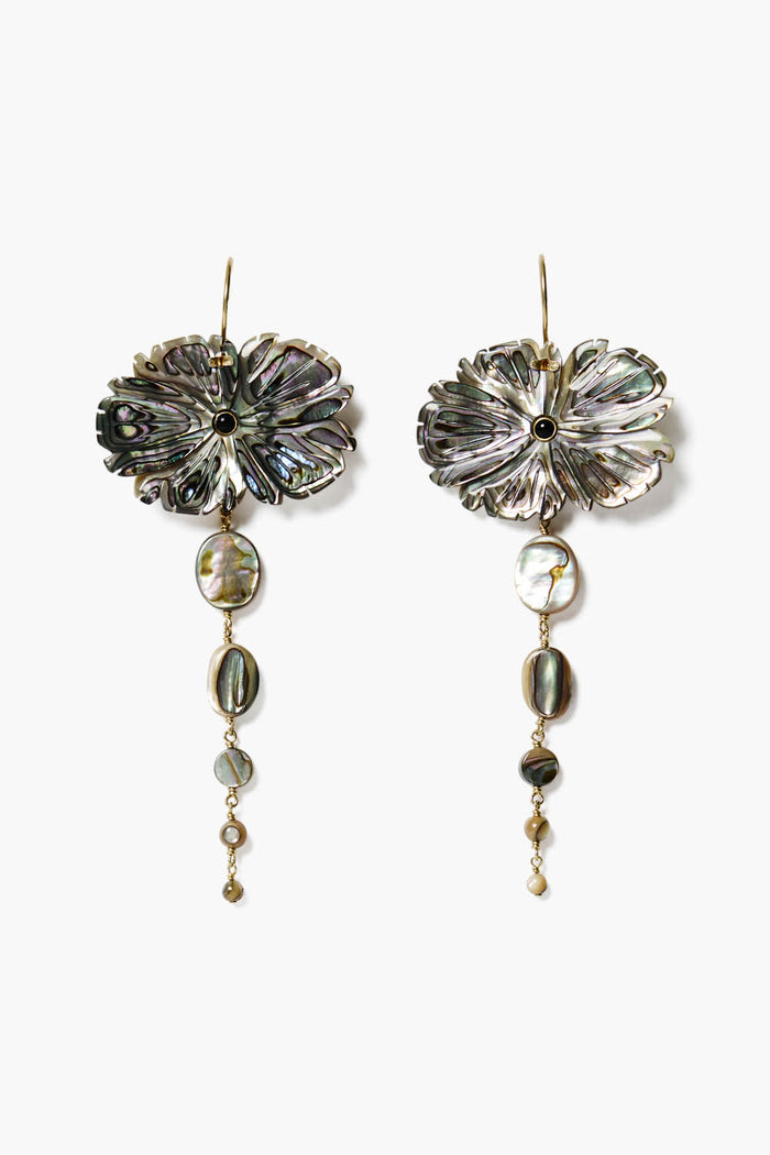 chan luu Magnolia Drop Earrings Abalone Earrings