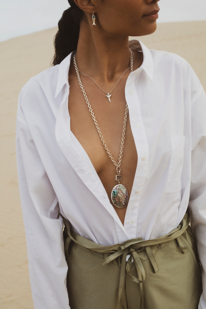 Chan Luu Mako Diamond Necklace Silver Necklaces