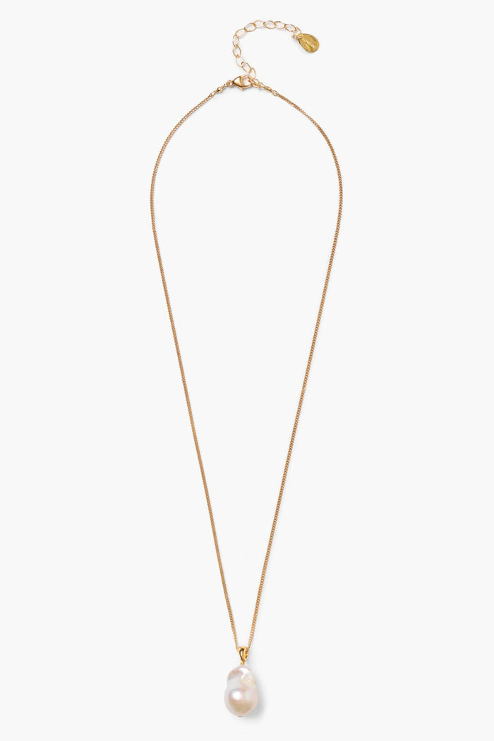Chan Luu Marguerite Pearl Necklace Gold Necklaces