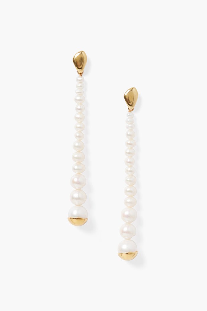 chan luu Marion Drop Earrings White Pearl Earrings