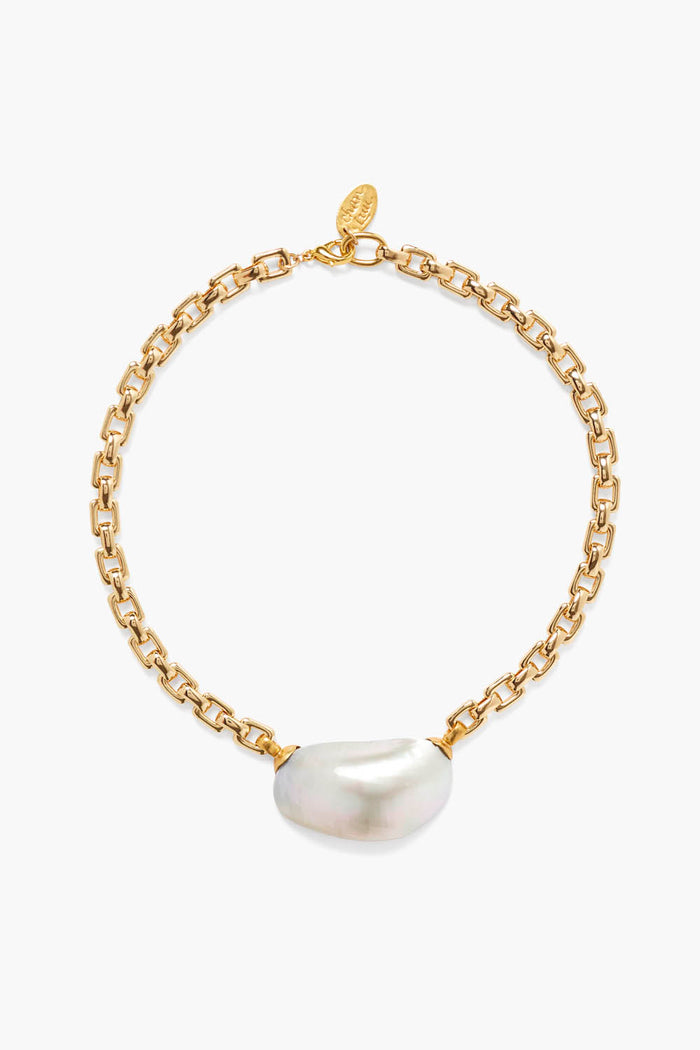 chan luu Martine Necklace Grey Pearl Necklaces