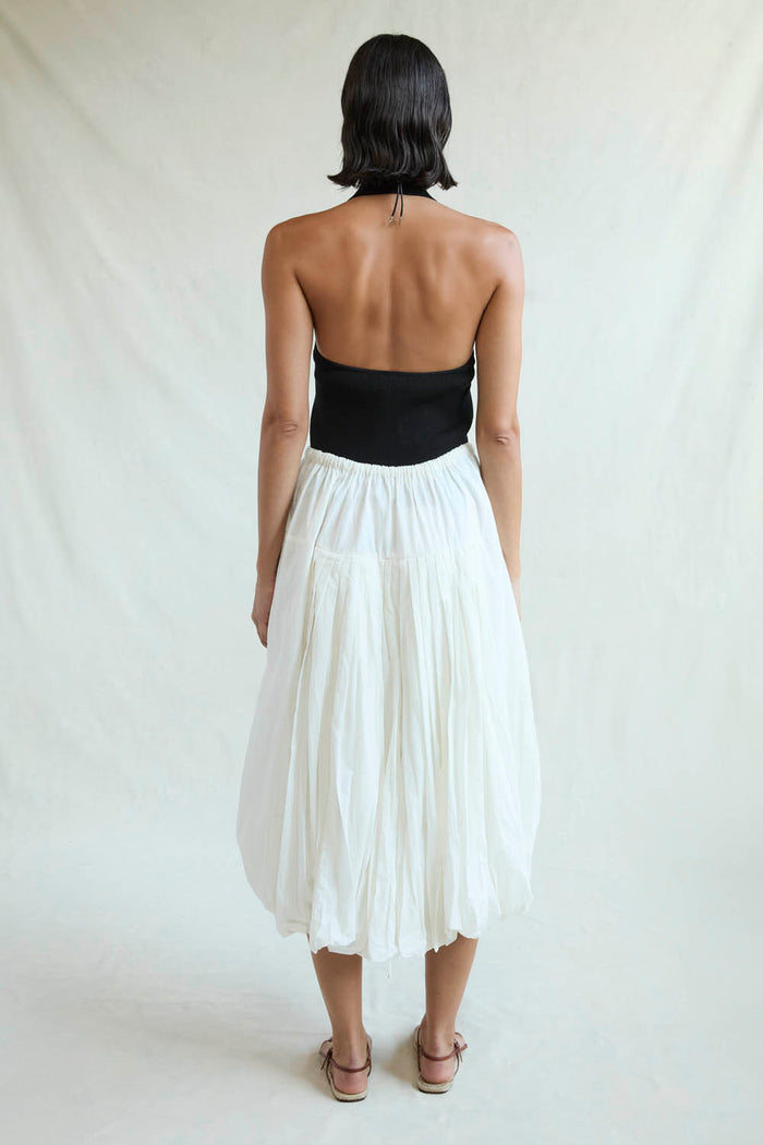 Chan Luu Million Pleats Bubble Skirt Natural RTW