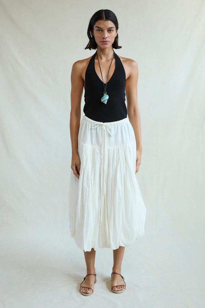 chan luu Million Pleats Bubble Skirt Natural RTW