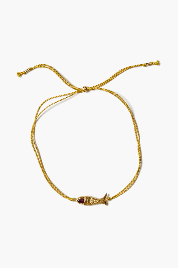 chan luu Mini Koi Anklet Garnet Anklets