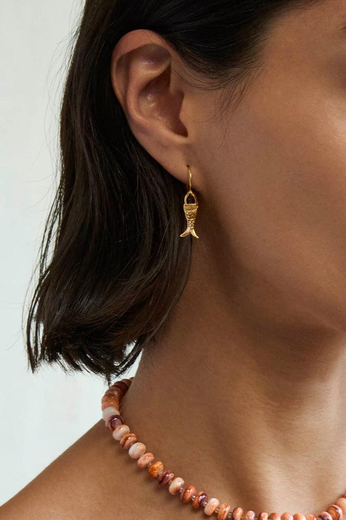 Chan Luu Mini Koi Earrings Garnet Earrings