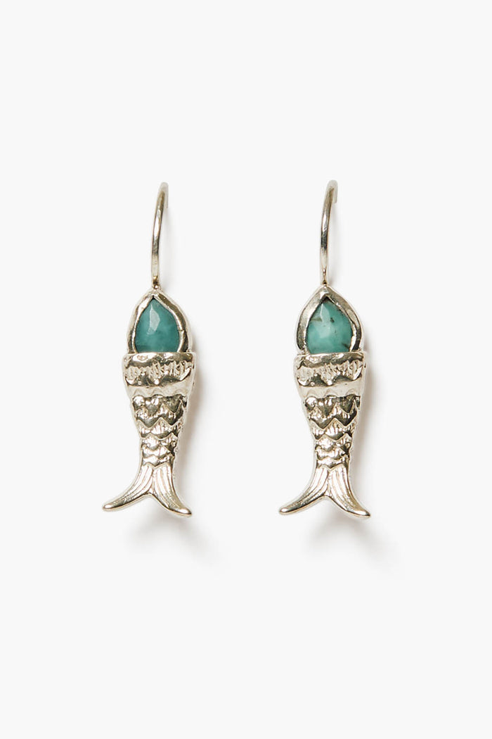 chan luu Mini Koi Earrings Turquoise Earrings