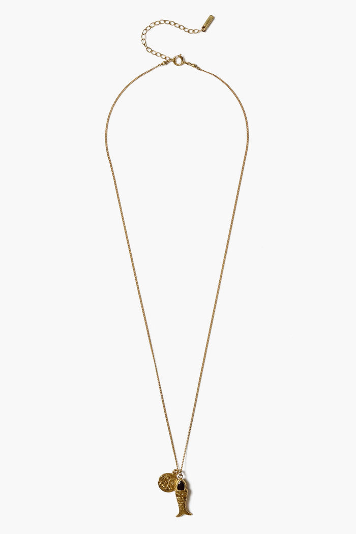 Chan Luu Mini Koi Necklace Garnet Necklaces