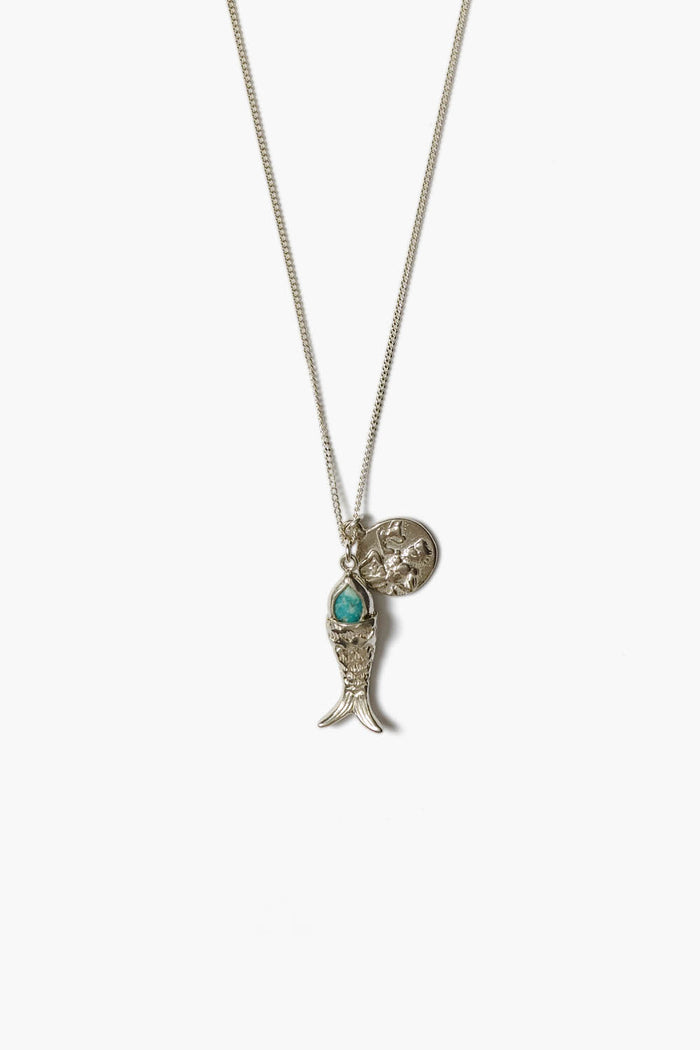 chan luu Mini Koi Necklace Turquoise Necklaces