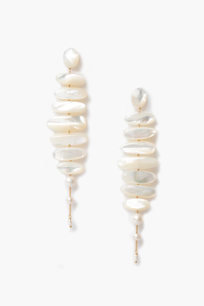 chan luu Mizumi Earrings White MOP Earrings