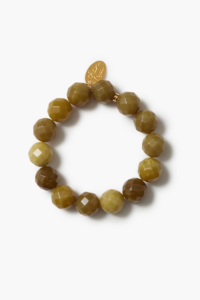 chan luu Oona Bracelet Olive Jade Bracelets