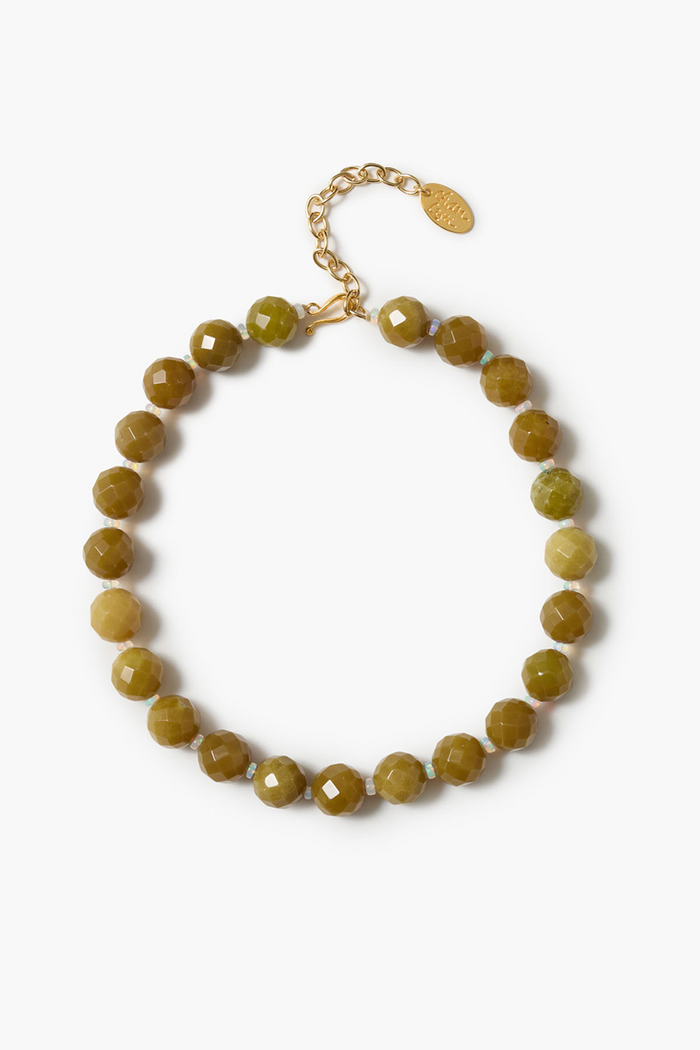 chan luu Oona Necklace Olive Jade Necklaces