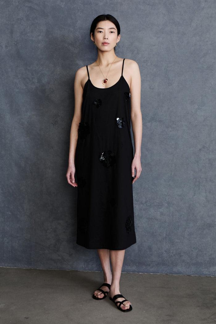 chan luu Orb Slip Dress Black RTW