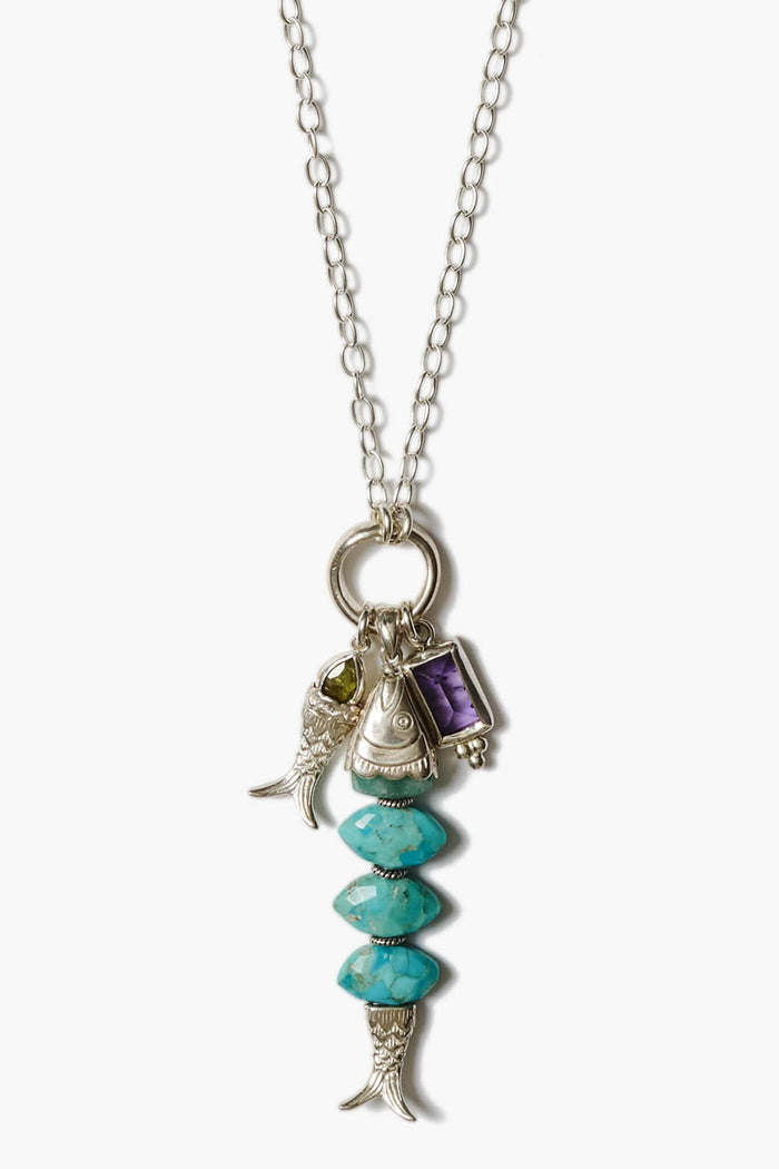 chan luu Orris Charm Necklace Turquoise Necklaces